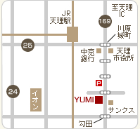 YUMIまでのアクセスマップ